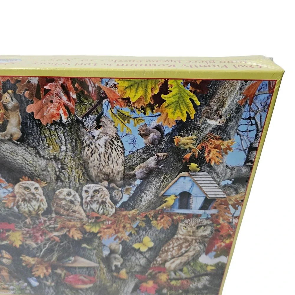 Owl Family Reunion Jigsaw Puzzle 1000 Piece Art By Lori Schory Fall Scene New